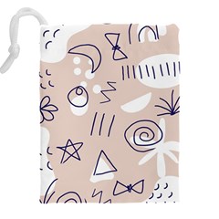 Abstract Leaf Nature Natural Beautiful Summer Pattern Drawstring Pouch (5XL) from UrbanLoad.com Back