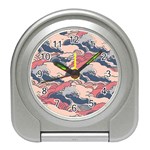 Waves Ocean Sea Water Pattern Rough Seas Digital Art Nature Nautical Travel Alarm Clock