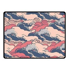Waves Ocean Sea Water Pattern Rough Seas Digital Art Nature Nautical Two Sides Fleece Blanket (Small) from UrbanLoad.com 45 x34  Blanket Front
