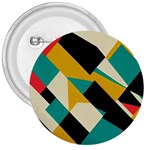 Geometric Pattern Retro Colorful Abstract 3  Buttons