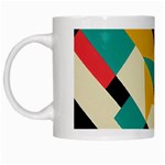 Geometric Pattern Retro Colorful Abstract White Mug