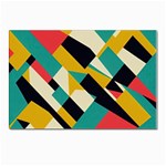 Geometric Pattern Retro Colorful Abstract Postcards 5  x 7  (Pkg of 10)