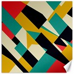 Geometric Pattern Retro Colorful Abstract Canvas 20  x 20 