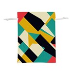 Geometric Pattern Retro Colorful Abstract Lightweight Drawstring Pouch (S)