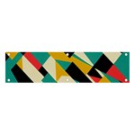 Geometric Pattern Retro Colorful Abstract Banner and Sign 4  x 1 