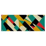 Geometric Pattern Retro Colorful Abstract Banner and Sign 8  x 3 