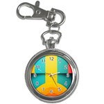 Colorful Rainbow Pattern Digital Art Abstract Minimalist Minimalism Key Chain Watches