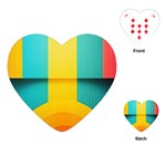 Colorful Rainbow Pattern Digital Art Abstract Minimalist Minimalism Playing Cards Single Design (Heart)