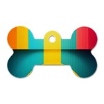 Colorful Rainbow Pattern Digital Art Abstract Minimalist Minimalism Dog Tag Bone (One Side)