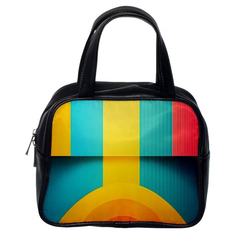 Colorful Rainbow Pattern Digital Art Abstract Minimalist Minimalism Classic Handbag (One Side) from UrbanLoad.com Front