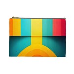 Colorful Rainbow Pattern Digital Art Abstract Minimalist Minimalism Cosmetic Bag (Large)