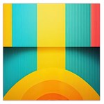Colorful Rainbow Pattern Digital Art Abstract Minimalist Minimalism Square Satin Scarf (36  x 36 )