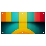 Colorful Rainbow Pattern Digital Art Abstract Minimalist Minimalism Banner and Sign 6  x 3 
