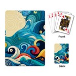 Waves Ocean Sea Abstract Whimsical Abstract Art Pattern Abstract Pattern Water Nature Moon Full Moon Playing Cards Single Design (Rectangle)