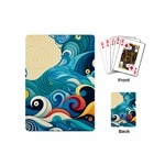 Waves Ocean Sea Abstract Whimsical Abstract Art Pattern Abstract Pattern Water Nature Moon Full Moon Playing Cards Single Design (Mini)