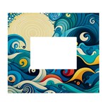 Waves Ocean Sea Abstract Whimsical Abstract Art Pattern Abstract Pattern Water Nature Moon Full Moon White Wall Photo Frame 5  x 7 