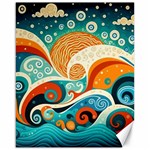 Waves Ocean Sea Abstract Whimsical Abstract Art Pattern Abstract Pattern Nature Water Seascape Canvas 16  x 20 