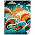 Waves Ocean Sea Abstract Whimsical Abstract Art Pattern Abstract Pattern Nature Water Seascape Canvas 18  x 24 