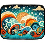 Waves Ocean Sea Abstract Whimsical Abstract Art Pattern Abstract Pattern Nature Water Seascape Fleece Blanket (Mini)