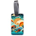 Waves Ocean Sea Abstract Whimsical Abstract Art Pattern Abstract Pattern Nature Water Seascape Luggage Tag (one side)