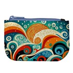 Waves Ocean Sea Abstract Whimsical Abstract Art Pattern Abstract Pattern Nature Water Seascape Large Coin Purse