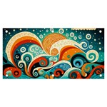 Waves Ocean Sea Abstract Whimsical Abstract Art Pattern Abstract Pattern Nature Water Seascape Banner and Sign 6  x 3 