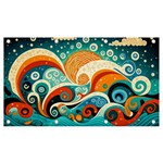 Waves Ocean Sea Abstract Whimsical Abstract Art Pattern Abstract Pattern Nature Water Seascape Banner and Sign 7  x 4 