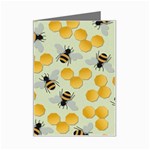 Bees Pattern Honey Bee Bug Honeycomb Honey Beehive Mini Greeting Card