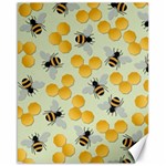 Bees Pattern Honey Bee Bug Honeycomb Honey Beehive Canvas 16  x 20 