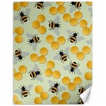 Bees Pattern Honey Bee Bug Honeycomb Honey Beehive Canvas 18  x 24 