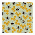 Bees Pattern Honey Bee Bug Honeycomb Honey Beehive Medium Glasses Cloth (2 Sides)