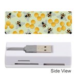Bees Pattern Honey Bee Bug Honeycomb Honey Beehive Memory Card Reader (Stick)
