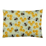 Bees Pattern Honey Bee Bug Honeycomb Honey Beehive Pillow Case (Two Sides)
