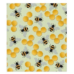 Bees Pattern Honey Bee Bug Honeycomb Honey Beehive Duvet Cover Double Side (King Size) from UrbanLoad.com Back