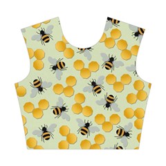 Bees Pattern Honey Bee Bug Honeycomb Honey Beehive Cotton Crop Top from UrbanLoad.com Front