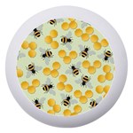 Bees Pattern Honey Bee Bug Honeycomb Honey Beehive Dento Box with Mirror
