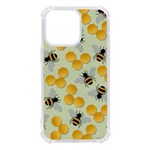 Bees Pattern Honey Bee Bug Honeycomb Honey Beehive iPhone 13 Pro TPU UV Print Case