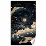 Starry Sky Moon Space Cosmic Galaxy Nature Art Clouds Art Nouveau Abstract Canvas 40  x 72 