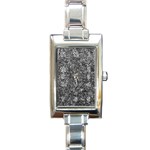 Black and white Abstract expressive print Rectangle Italian Charm Watch