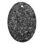 Black and white Abstract expressive print Ornament (Oval)