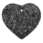 Black and white Abstract expressive print Heart Ornament (Two Sides)