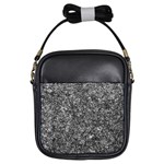Black and white Abstract expressive print Girls Sling Bag