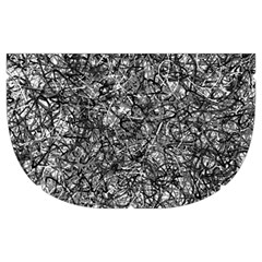 Black and white Abstract expressive print Make Up Case (Medium) from UrbanLoad.com Side Right