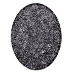 Black and white Abstract expressive print Oval Glass Fridge Magnet (4 pack)