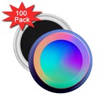 Circle Colorful Rainbow Spectrum Button Gradient 2.25  Magnets (100 pack) 
