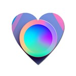 Circle Colorful Rainbow Spectrum Button Gradient Heart Magnet