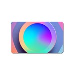 Circle Colorful Rainbow Spectrum Button Gradient Magnet (Name Card)