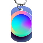 Circle Colorful Rainbow Spectrum Button Gradient Dog Tag (Two Sides)