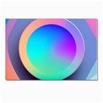Circle Colorful Rainbow Spectrum Button Gradient Postcard 4 x 6  (Pkg of 10)