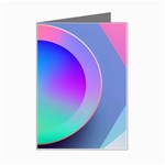 Circle Colorful Rainbow Spectrum Button Gradient Mini Greeting Card